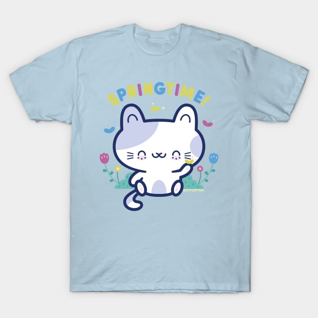 Springtime Kitty T-Shirt by Kitty Cotton